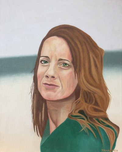 Quadro ritratto bruna - , rossa